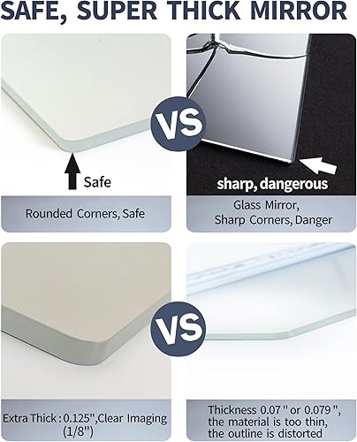 Miniatura 3 de Espejo de pared inastillable de longitud completa, espejos de plexiglás para pared, espejo de cuerpo completo para dormitorio, espejos de gimnasio