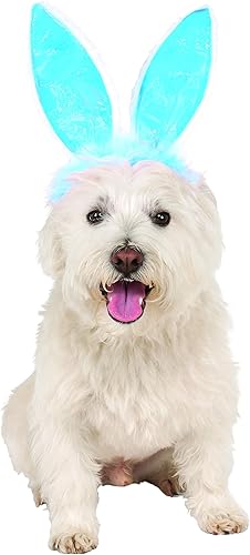 Vista 2 de Orejas de conejo para tu mascota Rubies Costume Company., M / L, Blanco Blanco Rosa