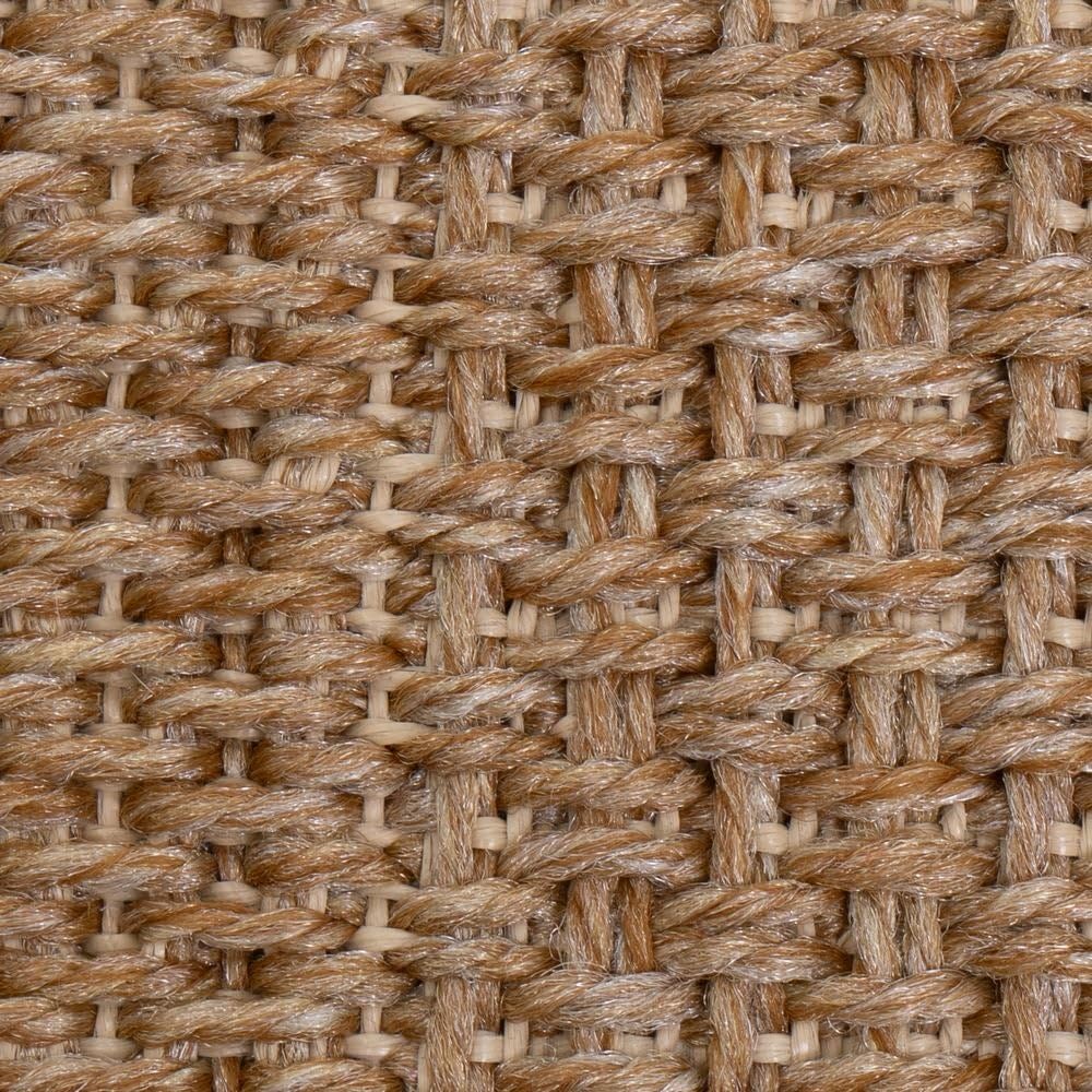 Alfombra de exterior de polipropileno color beige y base látex de 120x180cm