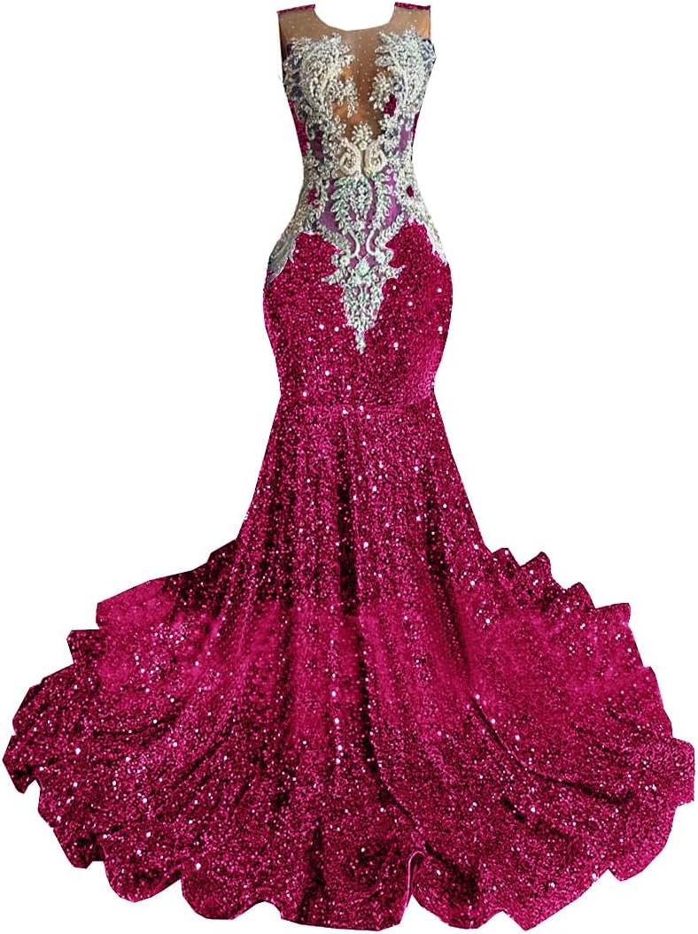 Sparkly Prom Dresses Rhinestone Beaded Glitter Sequin Pageant Celebrity Wedding Party Evening Gown