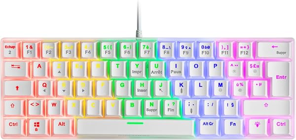Mars Gaming MKULTRA, Langue Français, Clavier Mécanique Noir RGB, Compact 96%, Switch Outemu SQ Rouge - 2