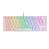 Mars Gaming MK60 Bianco, Tastiera Gaming Meccanica FRGB