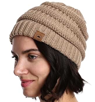 帽子 MOMENTEL love knit beanie brown HAT - MOMENTEL JEWELRY