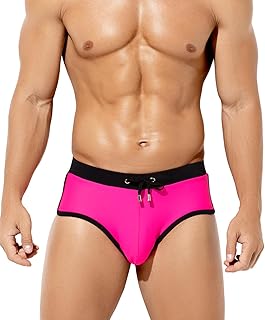 Traje de baño sexy de talle bajo para hombre, traje de baño con cordones