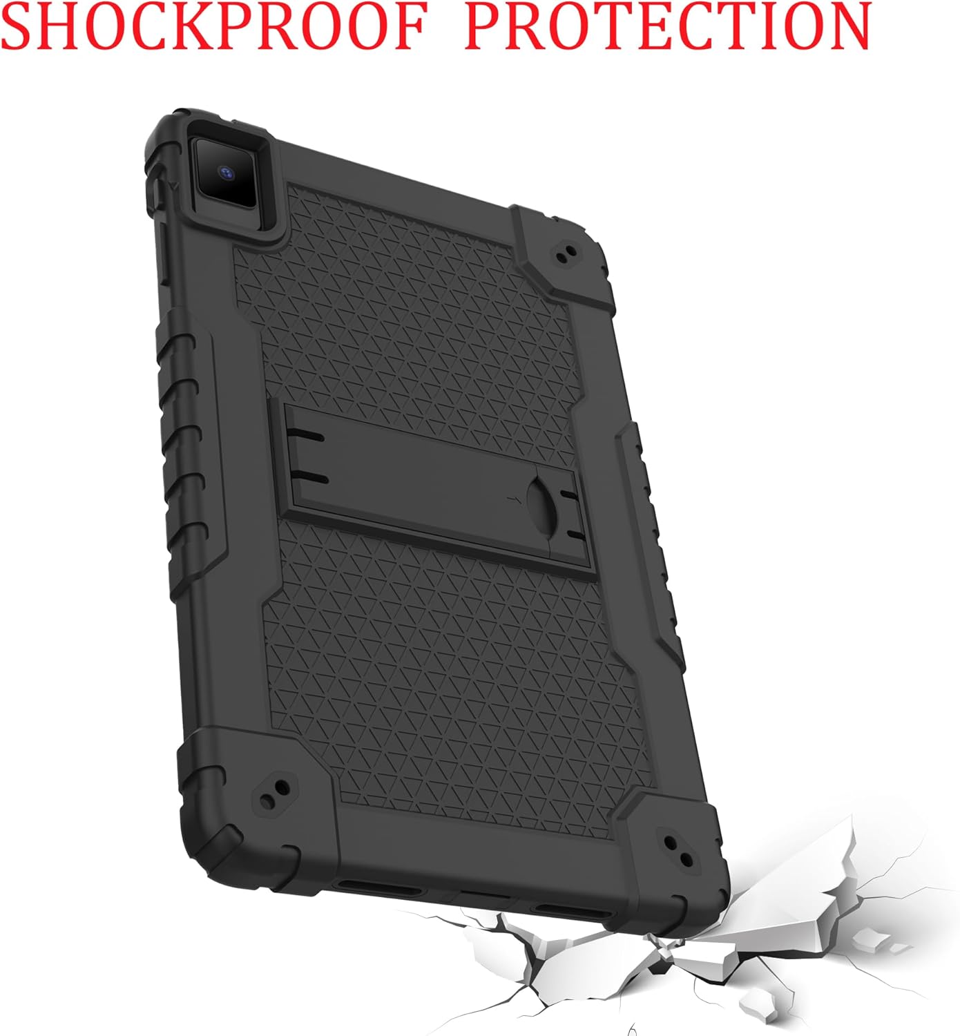 Mignova for TCL Tab Pro 5G Tablet Case Built in Rotating Kickstand/Shoulder Strap Hand Strap Hybrid Shockproof Armor Kids Friendly Case for Nokia T20/T21/Vastking KingPad M10 10.36 inch(Black+Black)