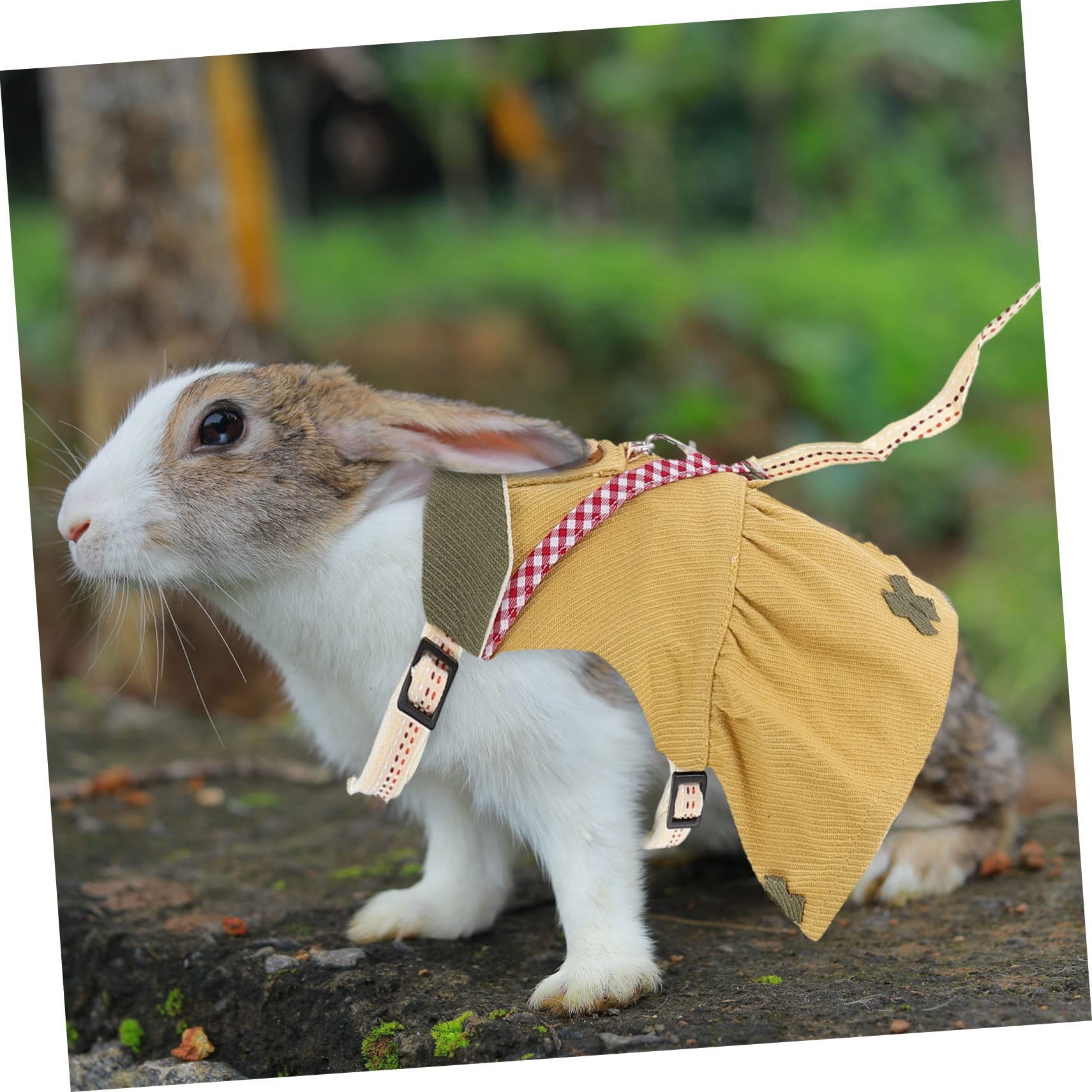 Sosoport Guinea Pig Bunny Vest Leash Adjustable Decorative Harness for Small Pets for Weddings Holidays Parties Comfortable Lightweight Design Gentle Pressure Distribution