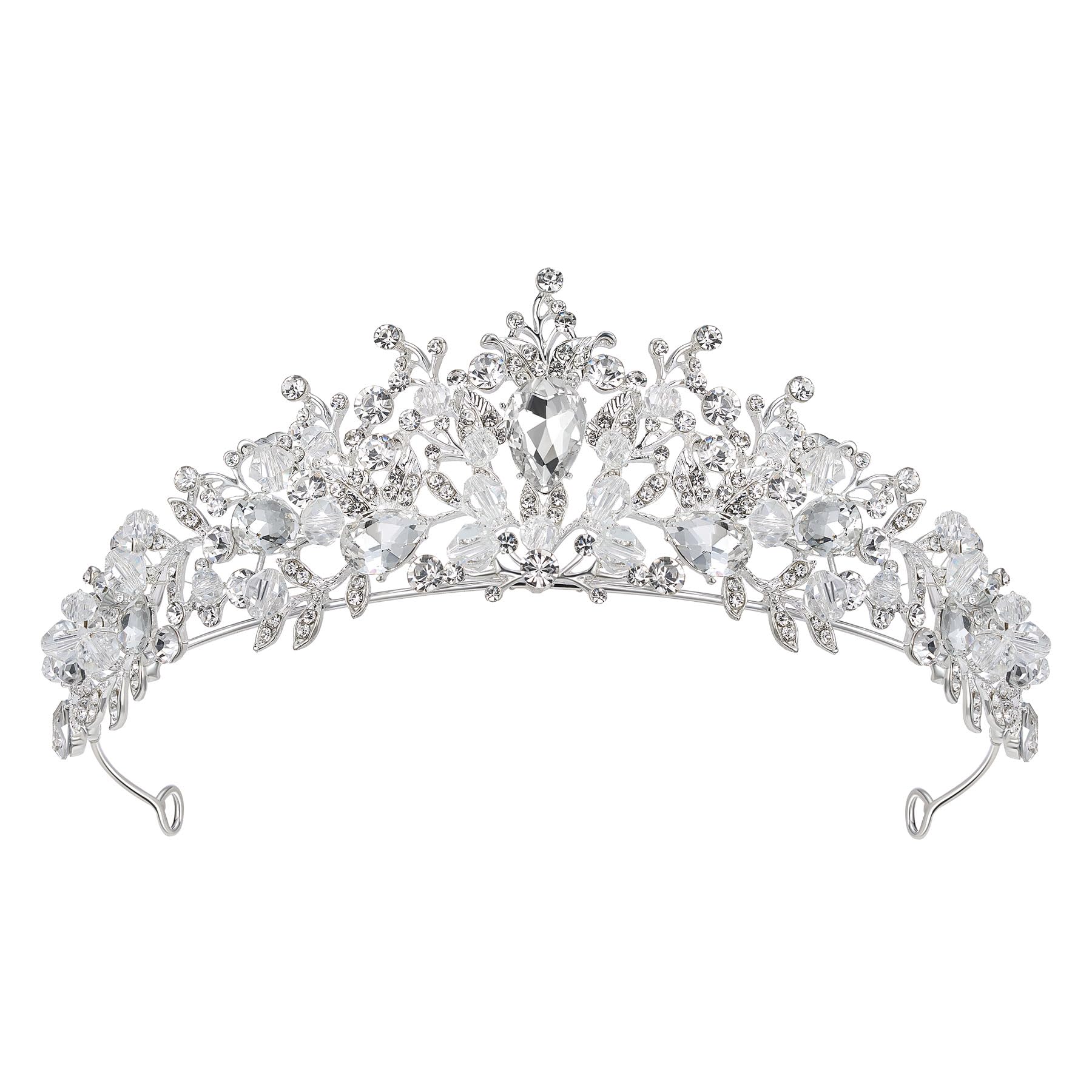 SWEETV Jeweled Wedding Tiaras and Crowns