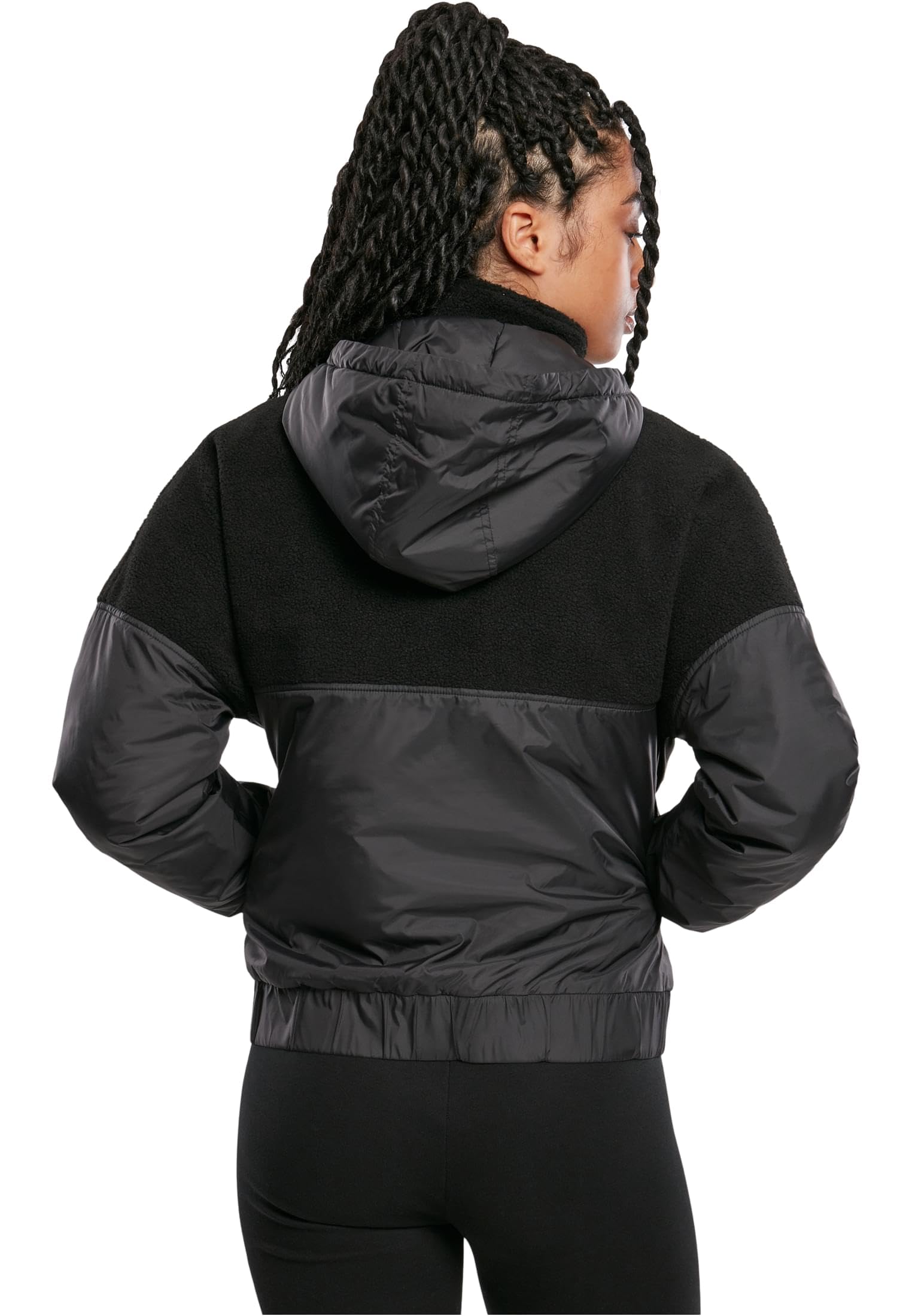 Urban Classics Damen Ladies Sherpa Mix Pull Over Jacket
