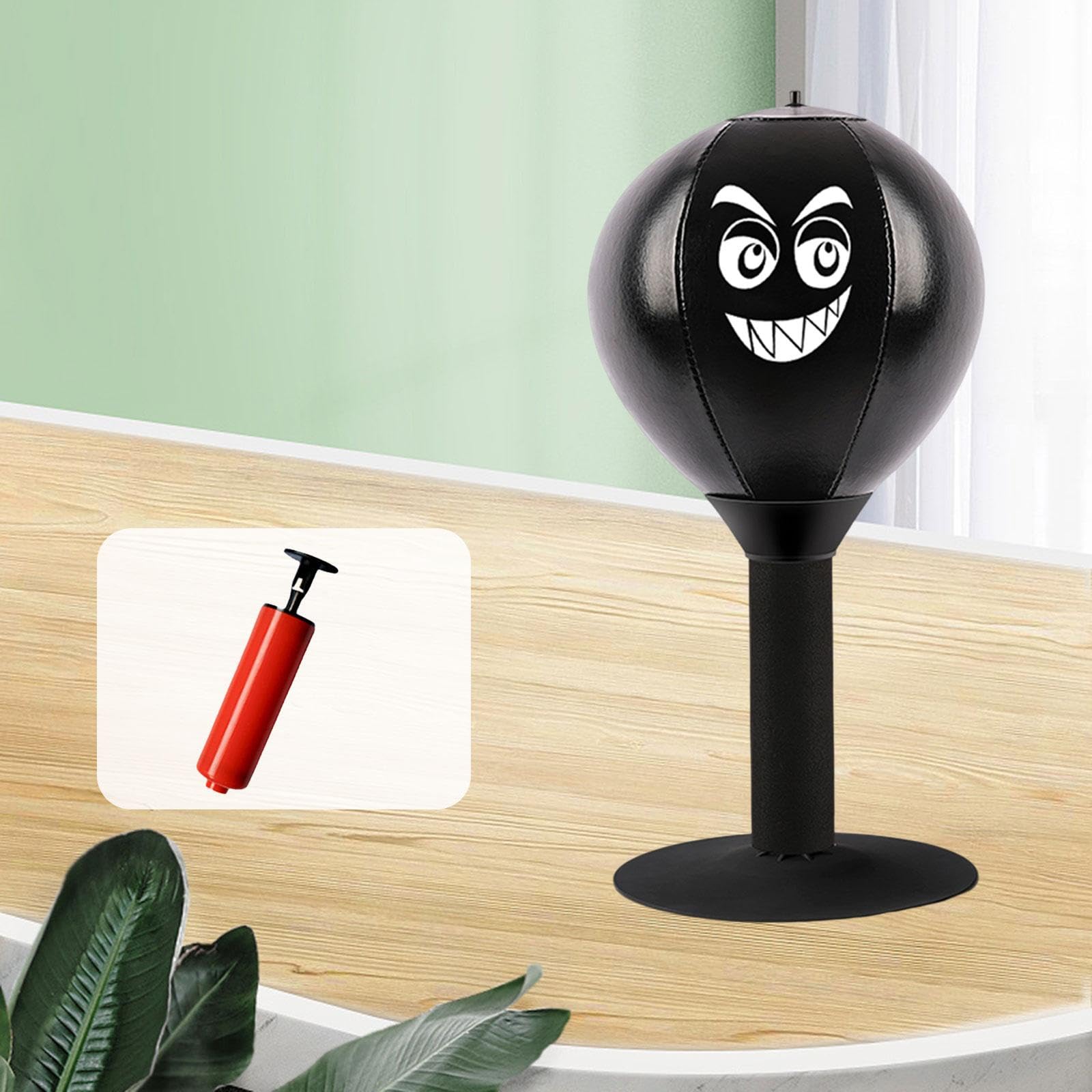 LOVIVER Kit de Boxe Miniature pour Table, Sac de Frappe de Bureau avec Ventouse Puissante, Punching Ball Amusant, Cadeau pour Adultes et Enfants