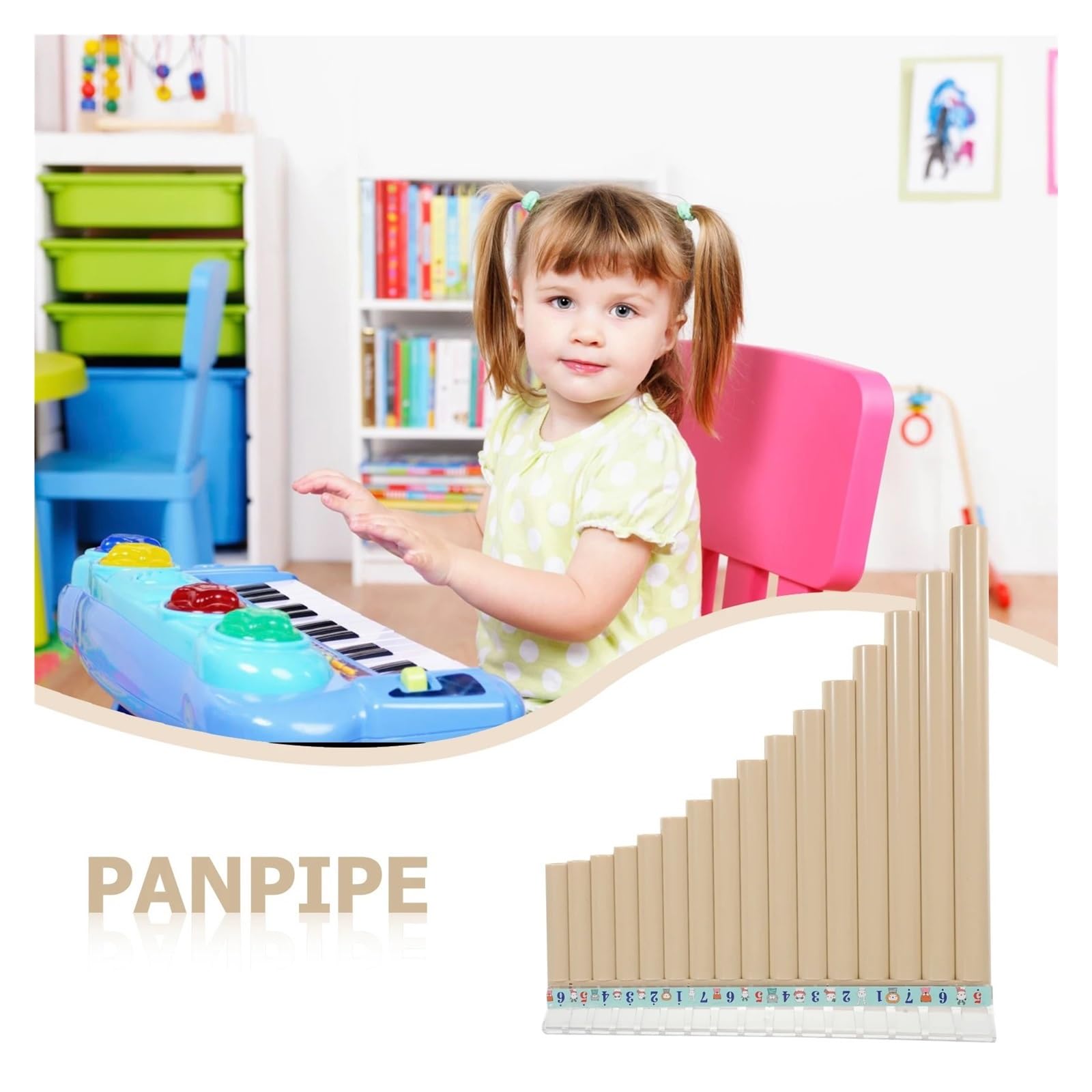Flauto Di Pan Mini Flauto di Pan Strumento musicale educativo chiave C for principianti fila portatile Mini flauto in plastica for scuola