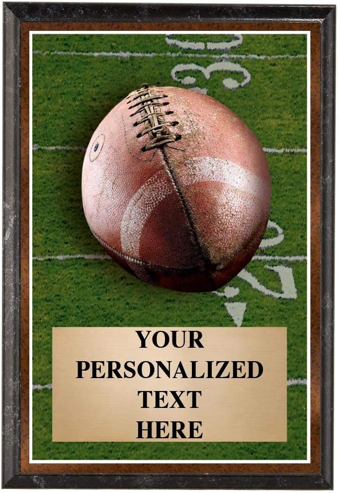 Football Plaques, 5 x 7 Show Stopper Football Field Trophy