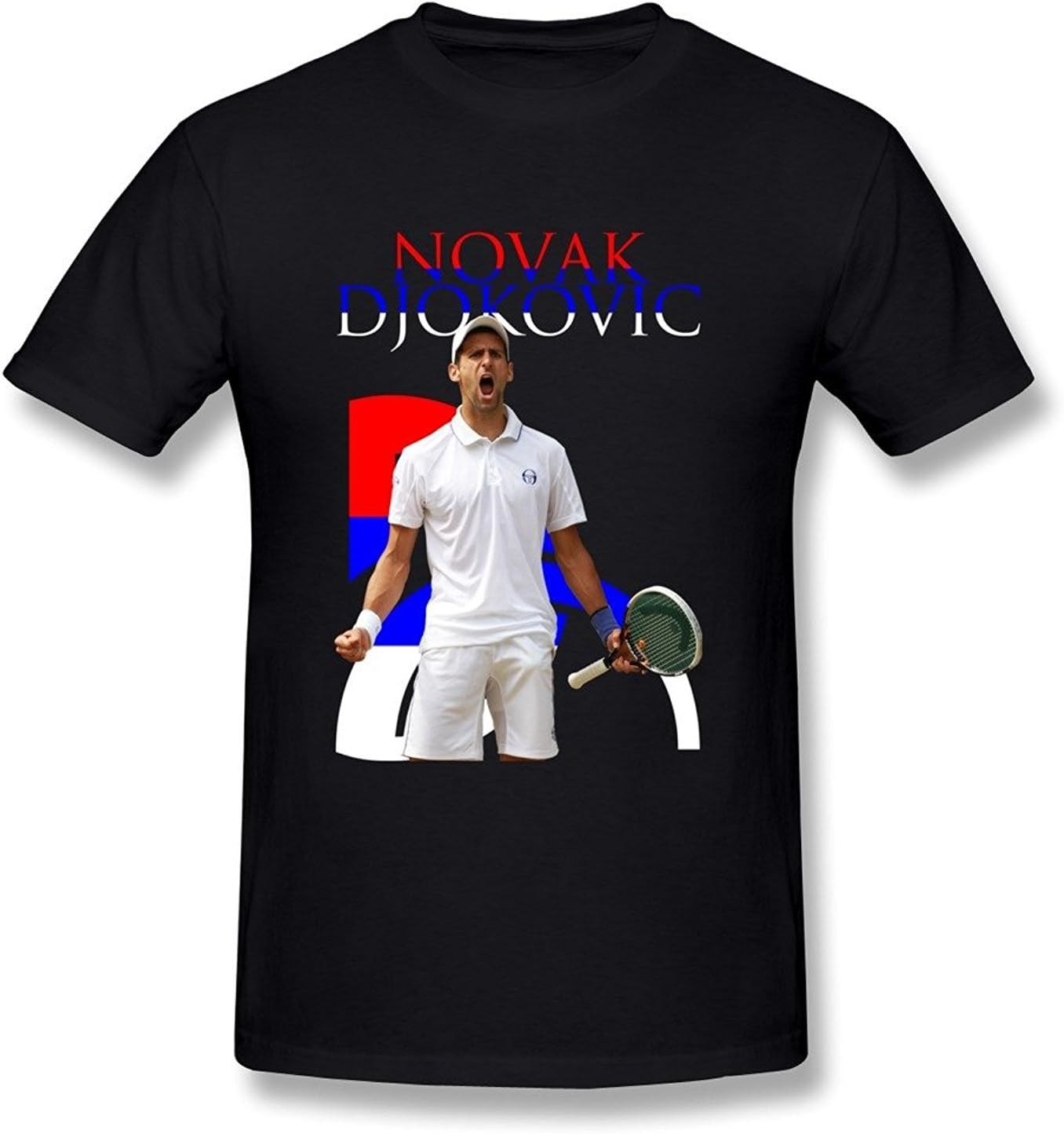 Zelura Men's 2015 U.S. Open Novak Djokovic T-shirts Black