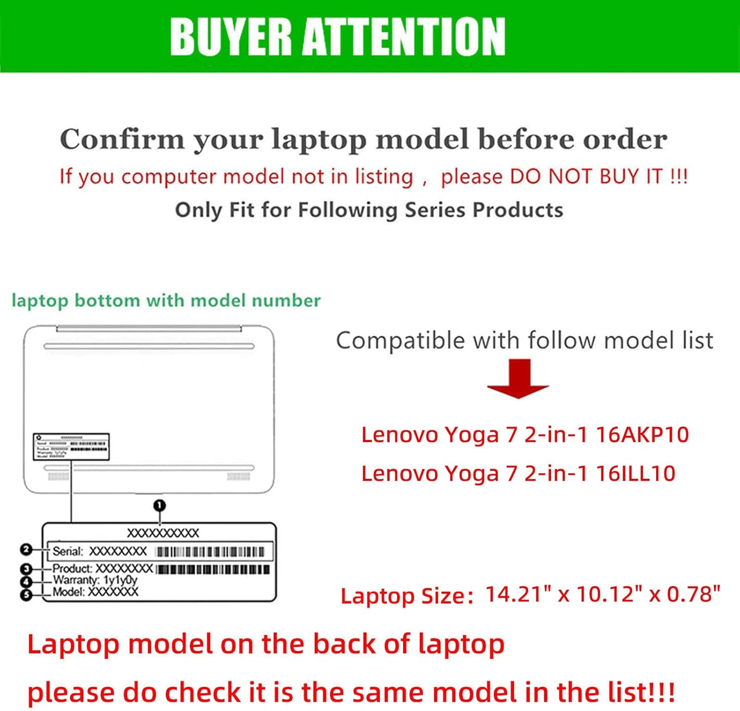 Laptop Case Cover for Lenovo Yoga 7 2-in-1 16ILL10 /16AKP10 16-inch, 2-in-1 Detachable PU Leather Protective Shell Sleeve (Wine red)