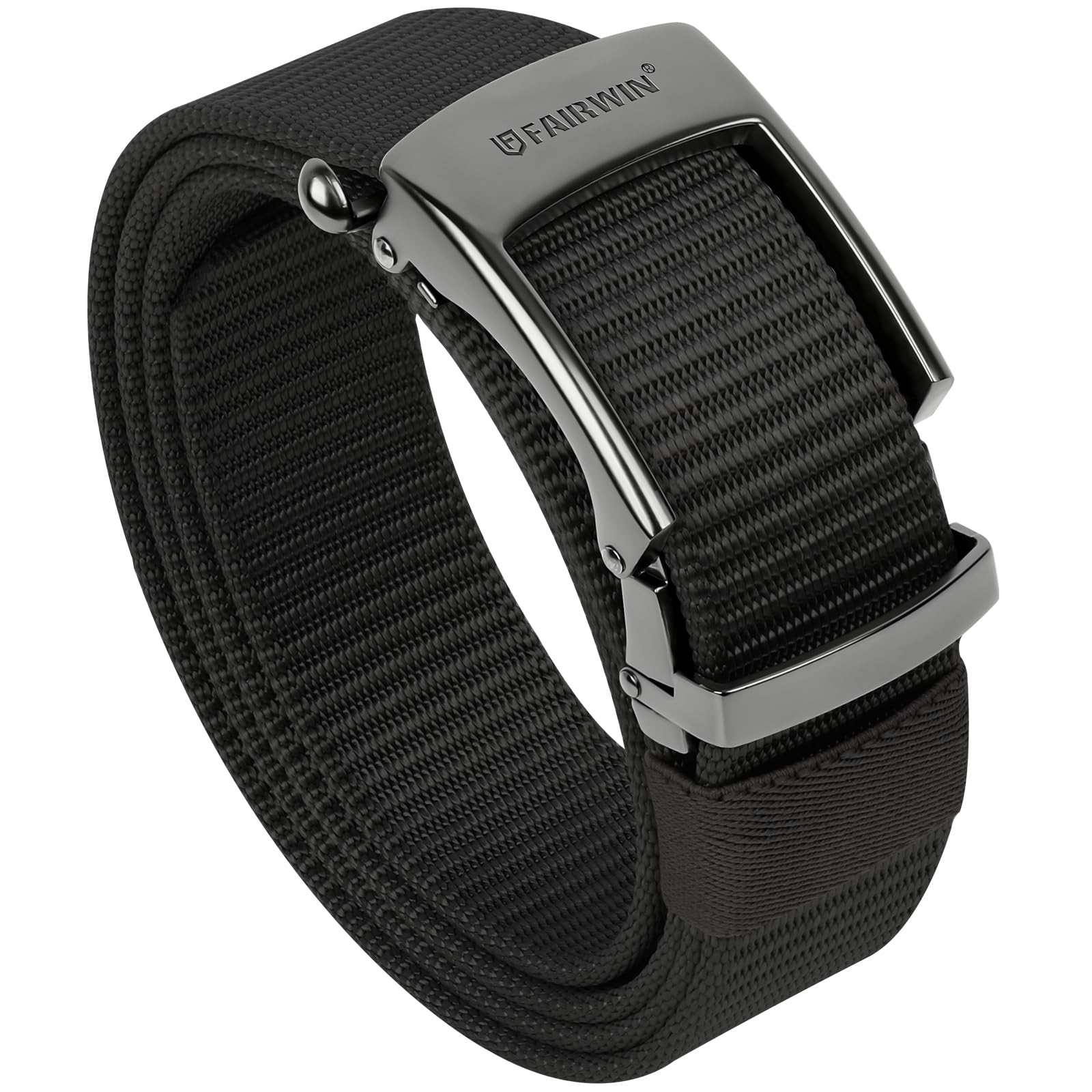 FAIRWINFAIRWIN Ratchet Belts Men Casual Golf Web Belt Jeans with Automatic Adjustable Buckle Tactical Nylon Mens Waist Belt Cloth