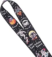 Vista 3 de Yiflin Bonito cordón para el cuello para llaves, llavero, cartera, tarjetero de identificación, con hebilla de liberación rápida