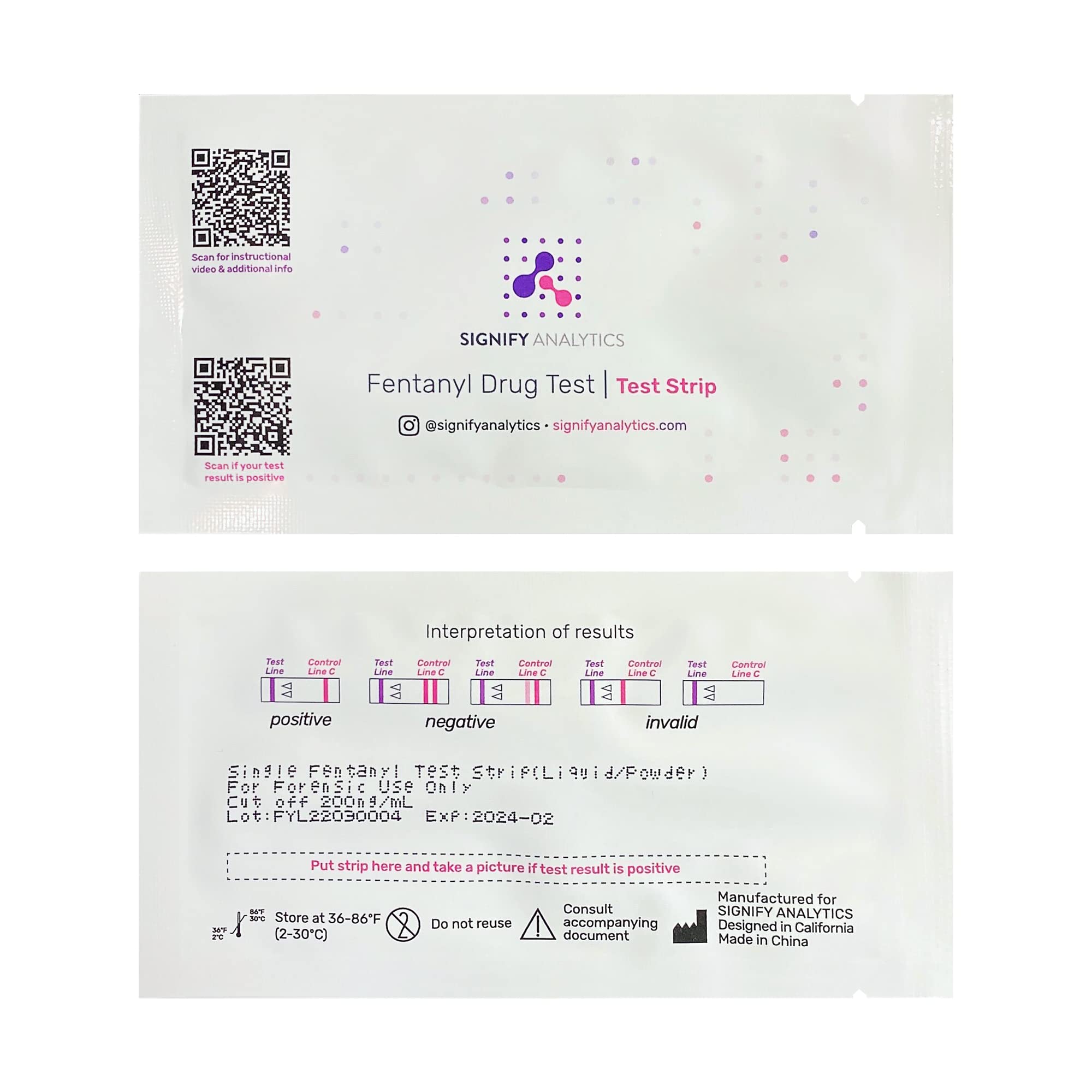 Signify AnalyticsTest Strip for Liquid and Powder Substances - 10 Pack (10 Test Strips) - Fast, Easy and Simple to Use