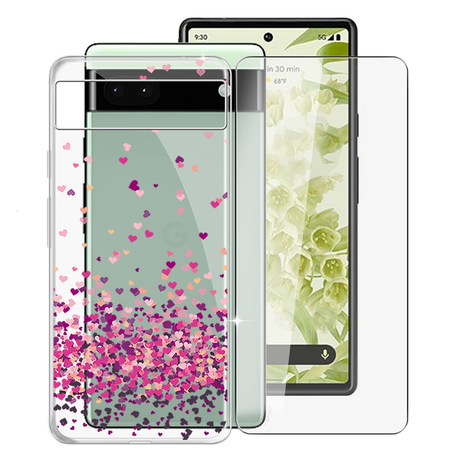 Gufuwo Coque pour Pixel 6A Case, (Not Fit Pixel 6) avec Protecteur d Gufuwo Coque pour Pixel 6A Case, (Not Fit Pixel 6) avec Protecteur d