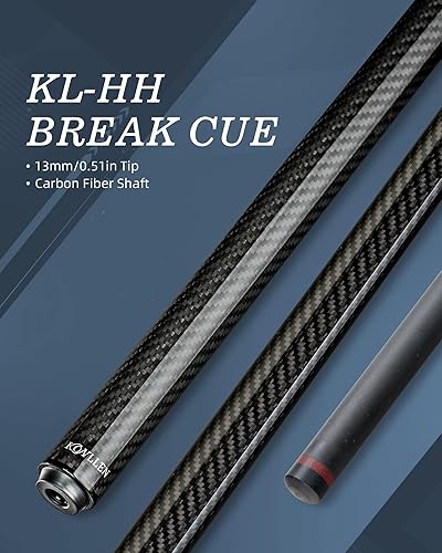 Miniatura 2 de KONLLEN Break Cue  58" 20oz Heavy Carbon Fiber Break Pool Cue, 13mm Phenolic Tip, 2-Piece Professional Design