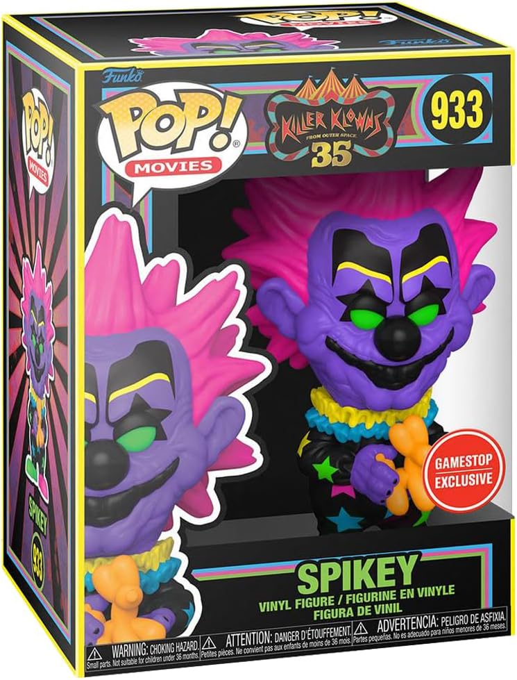 POP! Spikey in Blacklight Killer Klowns from Outer Space 35th Anniversary POP! Movies Gamestop Exclusive Vinyl Figure
