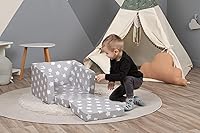 Vista 11 de Delsit Sofá infantil para niños pequeños – Sillón convertible de espuma 2 en 1 a tumbona, cómodo sillón abatible, sofá para niños, fabricado