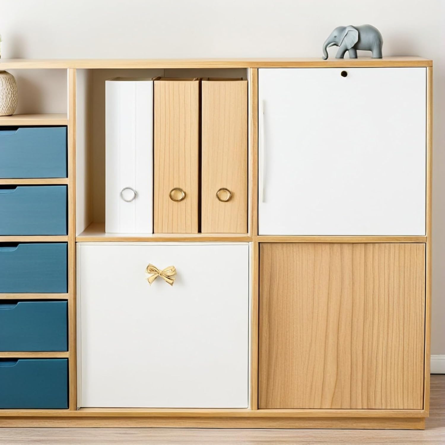 6pcs Brass Bow Drawer Knobs Vintage Cabinet Handles Bow Pulls for Dresser Wardrobe Kitchen Bathroom Cupboard Furniture Hardware