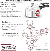 Vista 3 de Olla a presión de aluminio Hawkin Classic CL15, pequeña, 0.4 galones, color plateado, Plateado