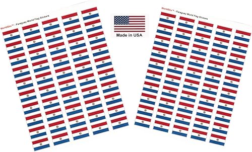 Miniatura 9 de 100 banderas internacionales o especialidades de 1.5 x 1 pulgada autoadhesivas para álbumes de recortes, dos hojas de 50, 100 banderas adhesivas de