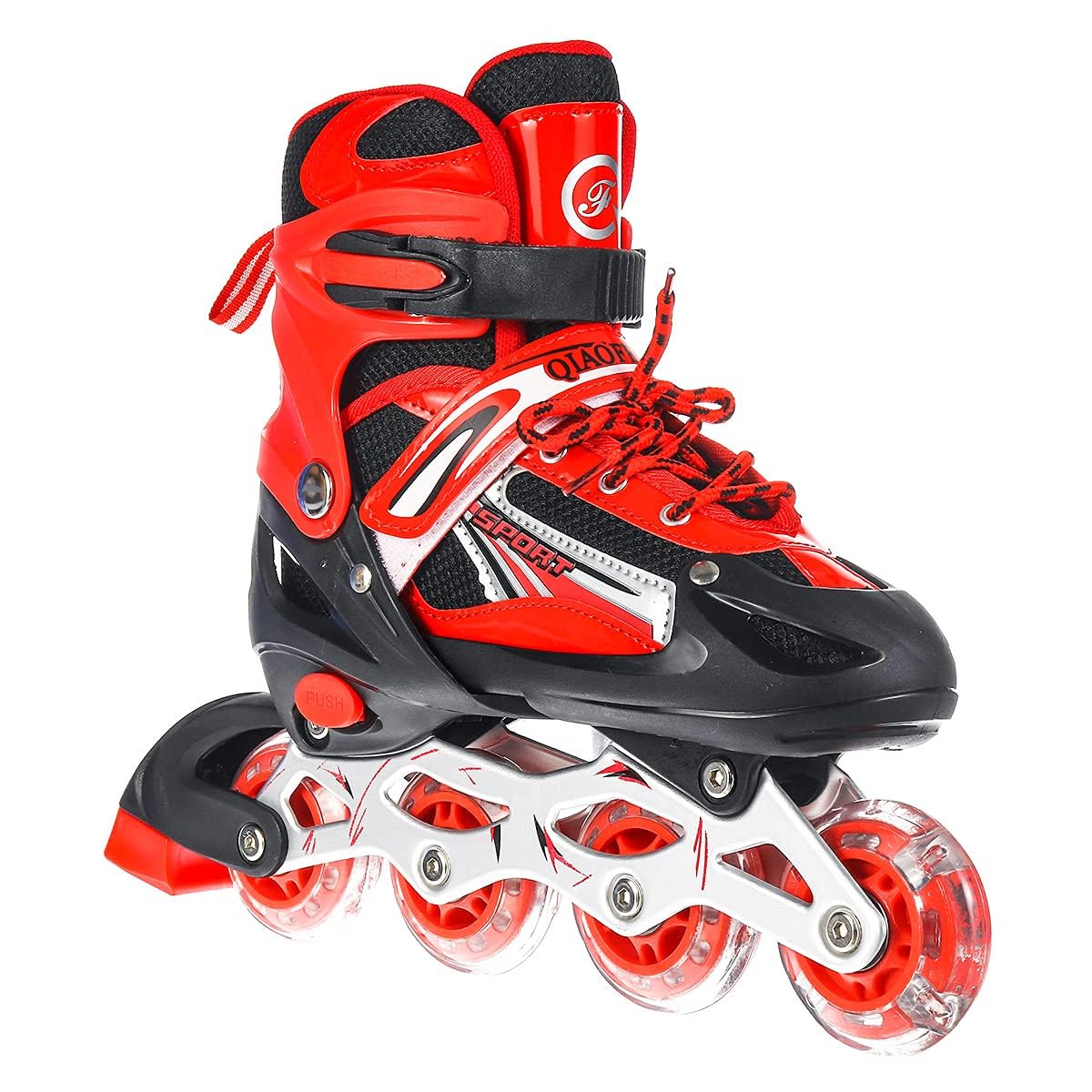 Kids Adjustable Inline Skates with LED Light Up Wheels – Comfortable Roller Skating Shoes for Boys & Girls Age 5-16 Years, Outdoor Fun Sports Skates Multicolor-image-1