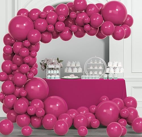 Miniatura 8 de Kit de arco de globos rojos, 100 globos rojos gruesos de diferentes tamaños de 18125 pulgadas para fiesta de cumpleaños, graduación, despedida de