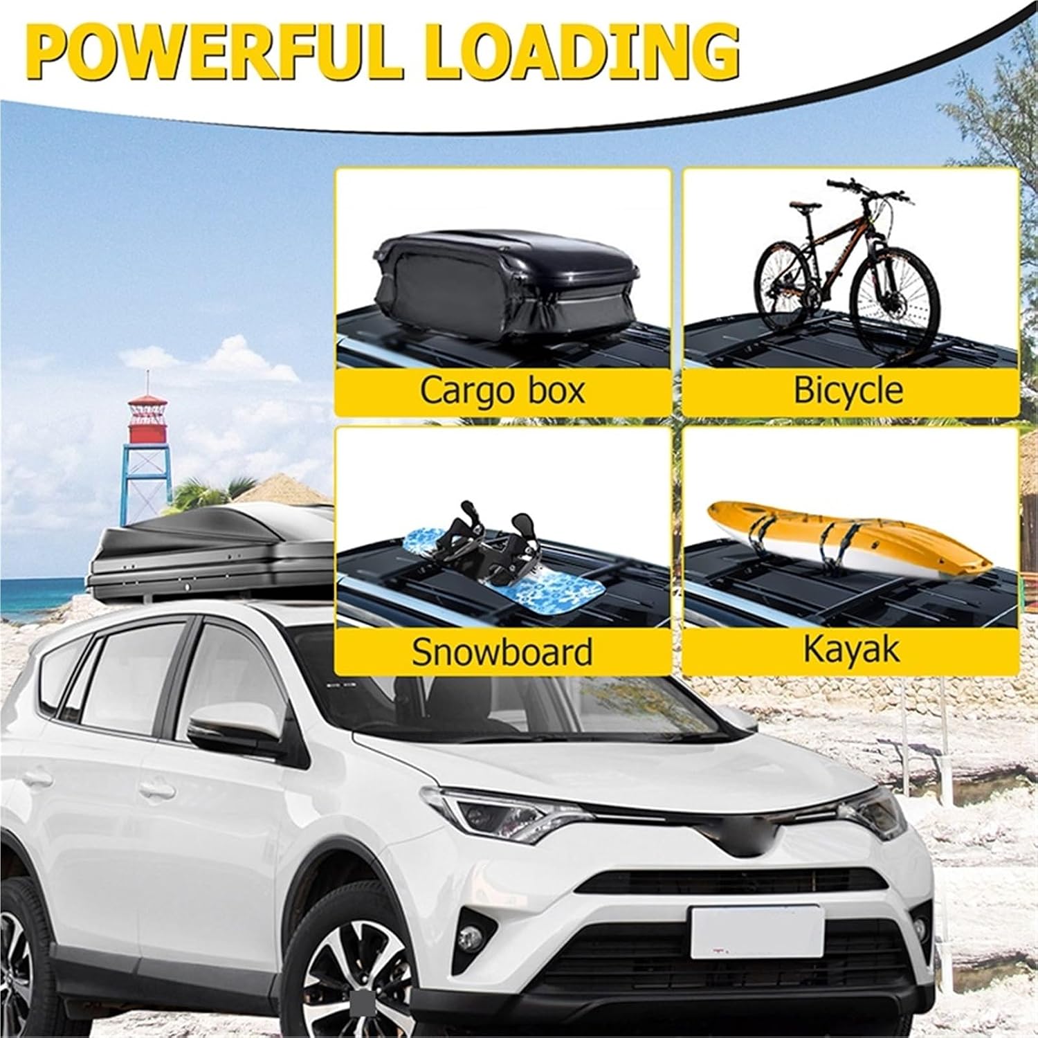 ルーフラック アルミルーフレールクロスバー 荷物ラック トヨタ RAV4 2013 2014 2015 2016 2 【ロールス・ロイス】