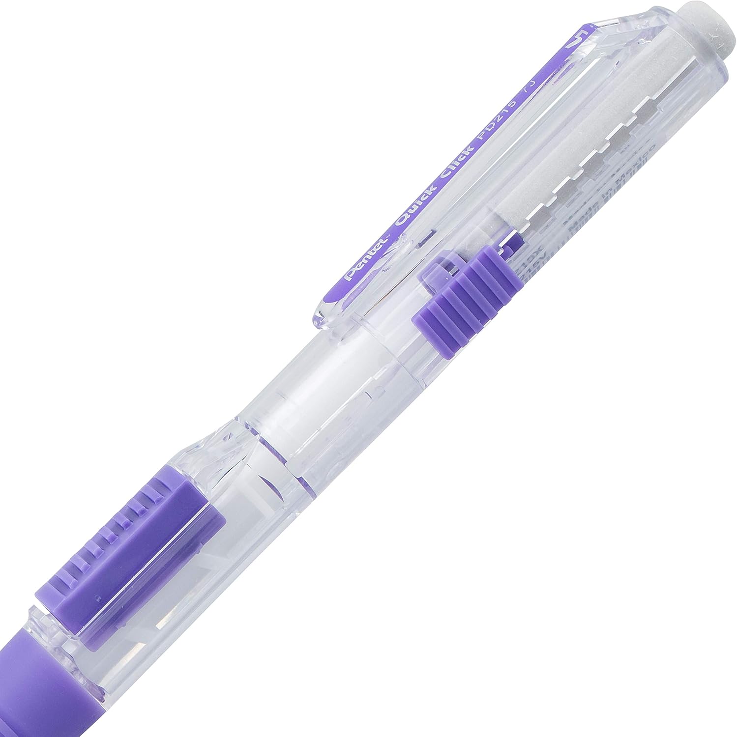 Pentel QUICK CLICK Mechanical Pencil (0.5mm), Violet Barrel, Box of 12 Pencils (PD215V)