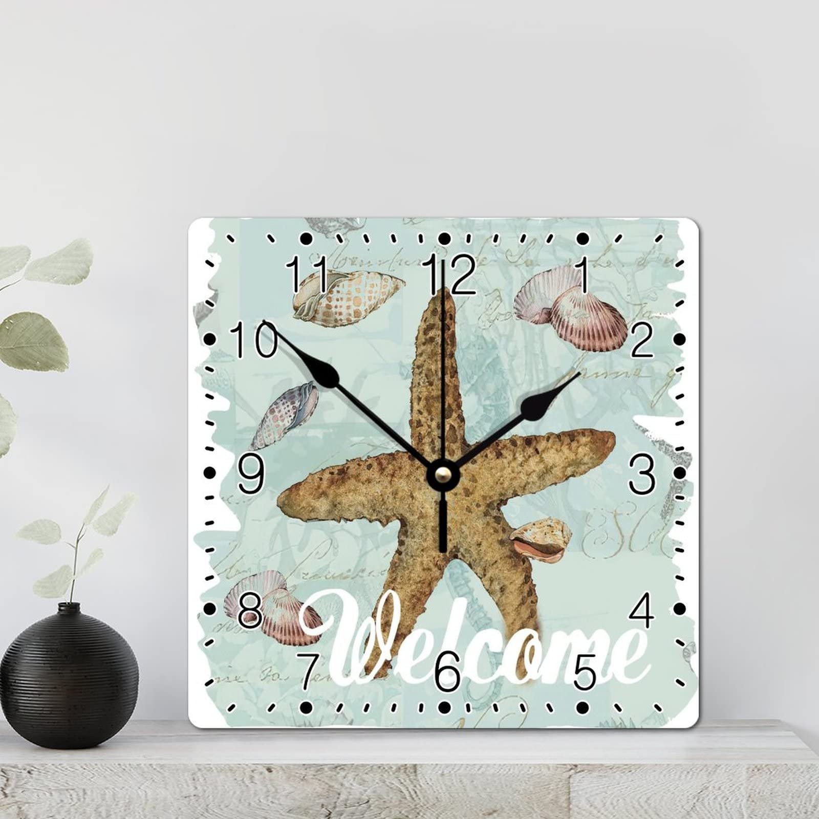 Horloge murale rustique en bois de 30,5 cm pour salon