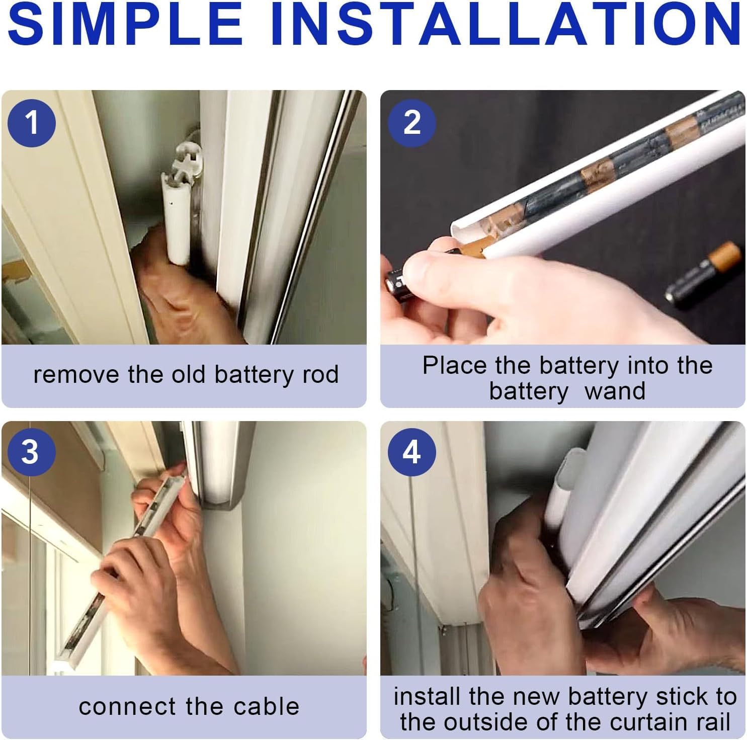 Select 1 to 10 Units Hunter Douglas Empty Battery Wand Platinum Technology 2.0 (2 Units)