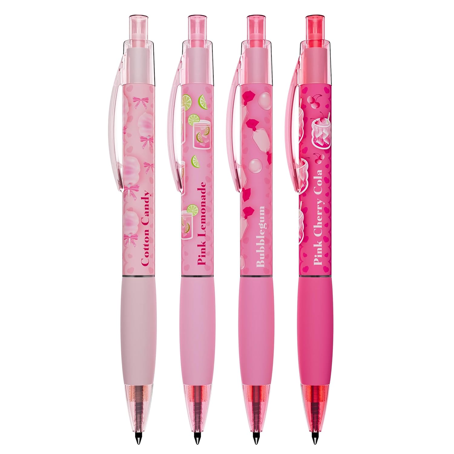 Pink Sugar Smens – Black Glitter Gel Pens with Scented Grips, 4 Pack – Cute, Fun, Smelly Pens for Kids & Teens – Medium Point Sparkly Pens for School, Journaling, Crafts & Gifts - Image 3