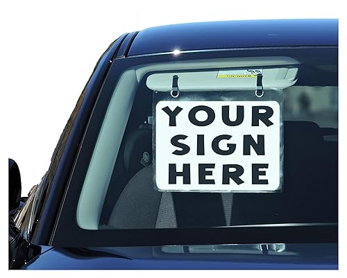 Vinyl Sign Holder for Your Own Sign Visor Clip Sign Holder for Vehicle Use for Any Sign You Need to Display Medium or Large