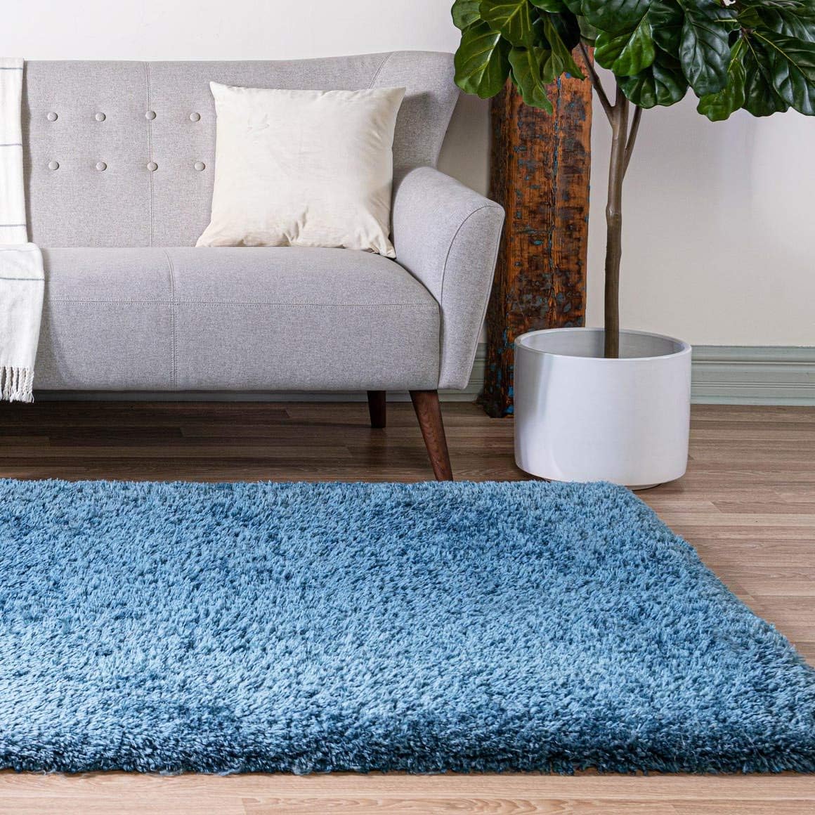 Infinity Collection Solid Shag Area Rug 3' x 5