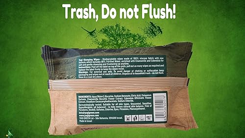 Miniatura 6 de Yugi toallitas húmedas, toallitas faciales y corporales para camping, después del entrenamiento y viajes, toallitas de fibras vegetales sin perfume