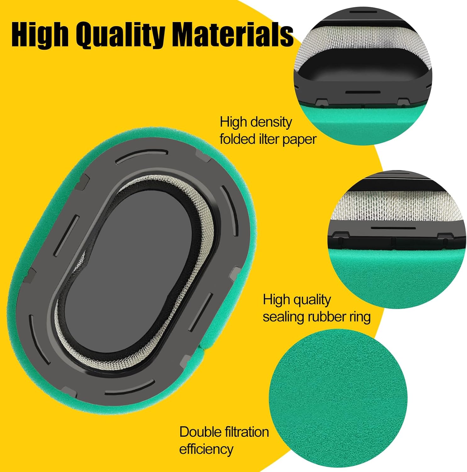 16 083 04-S Air Filter with 16 083 05 Pre Filters Compatible with Kohler 16-083-04-S 16 883 04, Replace Bad Boy 063-5003-00, Fits 7000 Series KT610-KT745 ZT710-ZT740 19HP-26HP Lawn Mower-4 Pack