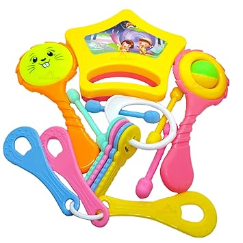 Baby Newborn Toys Rattle Set, Musical Instruments for Babies 3+ Months New Borns, Baby,Kid Toys for Girl (Rattle_B_Combo)
