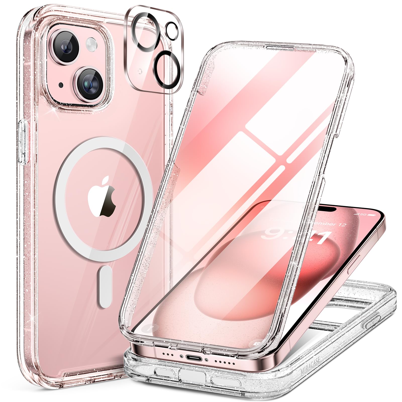 Miracase Magnetic Case for iPhone 15 Case 6.1-Inch