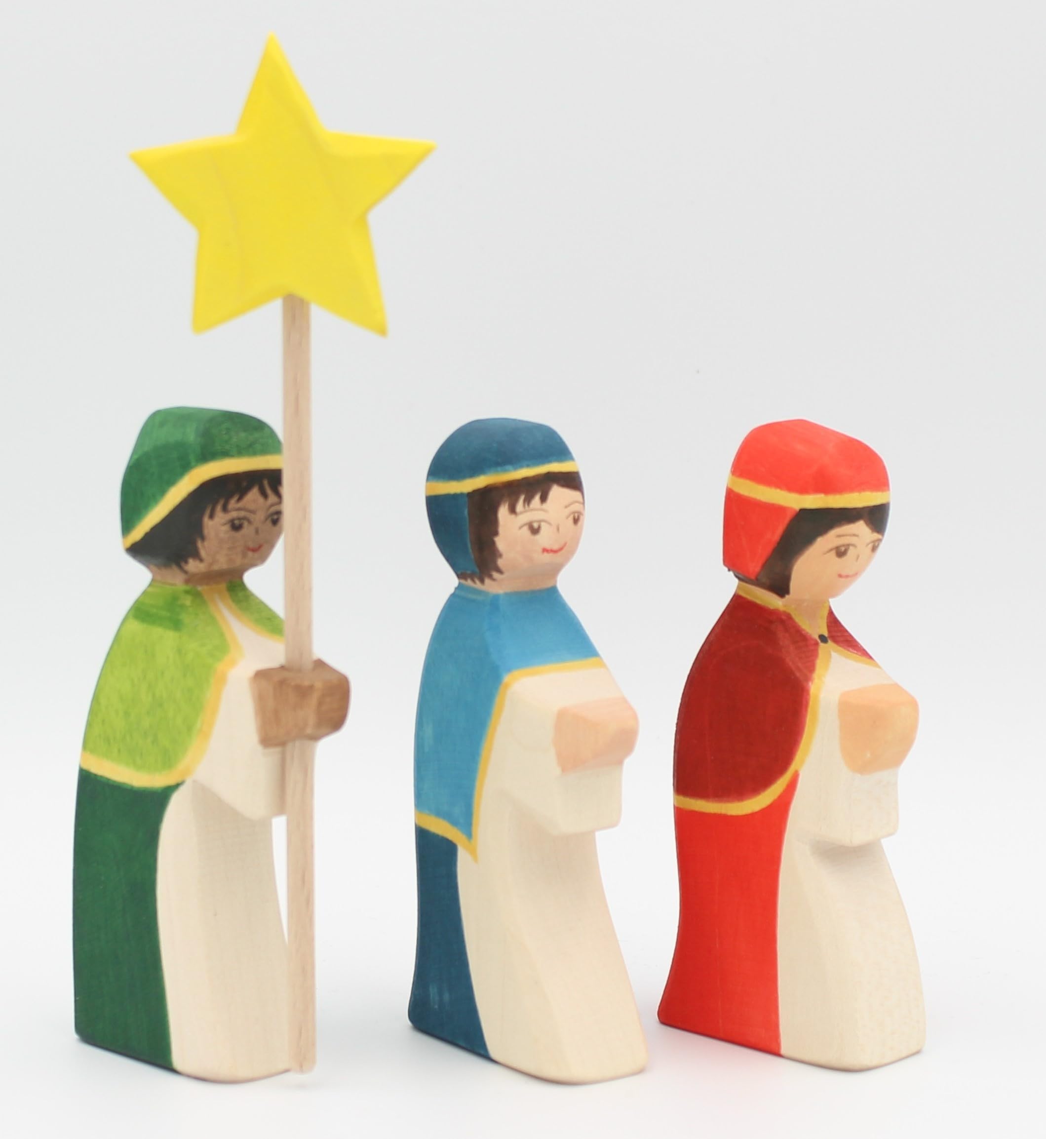 Holzspielwaren Ackermann Sternsinger aus Holz handgefertigte Holzfiguren (100% ökologisch)