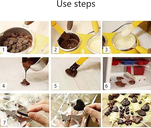 Miniatura 8 de Byjia Derretidor eléctrico de chocolate, olla de fusión de chocolate caliente de plástico, máquina eléctrica de fundición de fondue, herramienta de