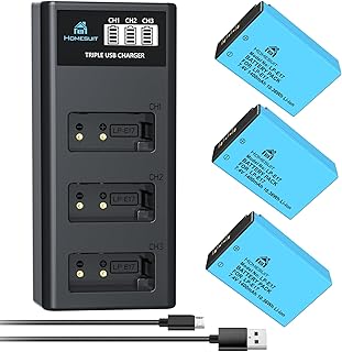 Homesuit LP-E17 Replacement Batteries 1400mAh and USB Charger Compatible with Canon EOS R10, RP, Rebel SL3, SL2, T8i, T7i, T6i, T6s, EOS M3, M5, M6, EOS 200D, 250D, 77D, 750D, 760D, 800D, 8000D