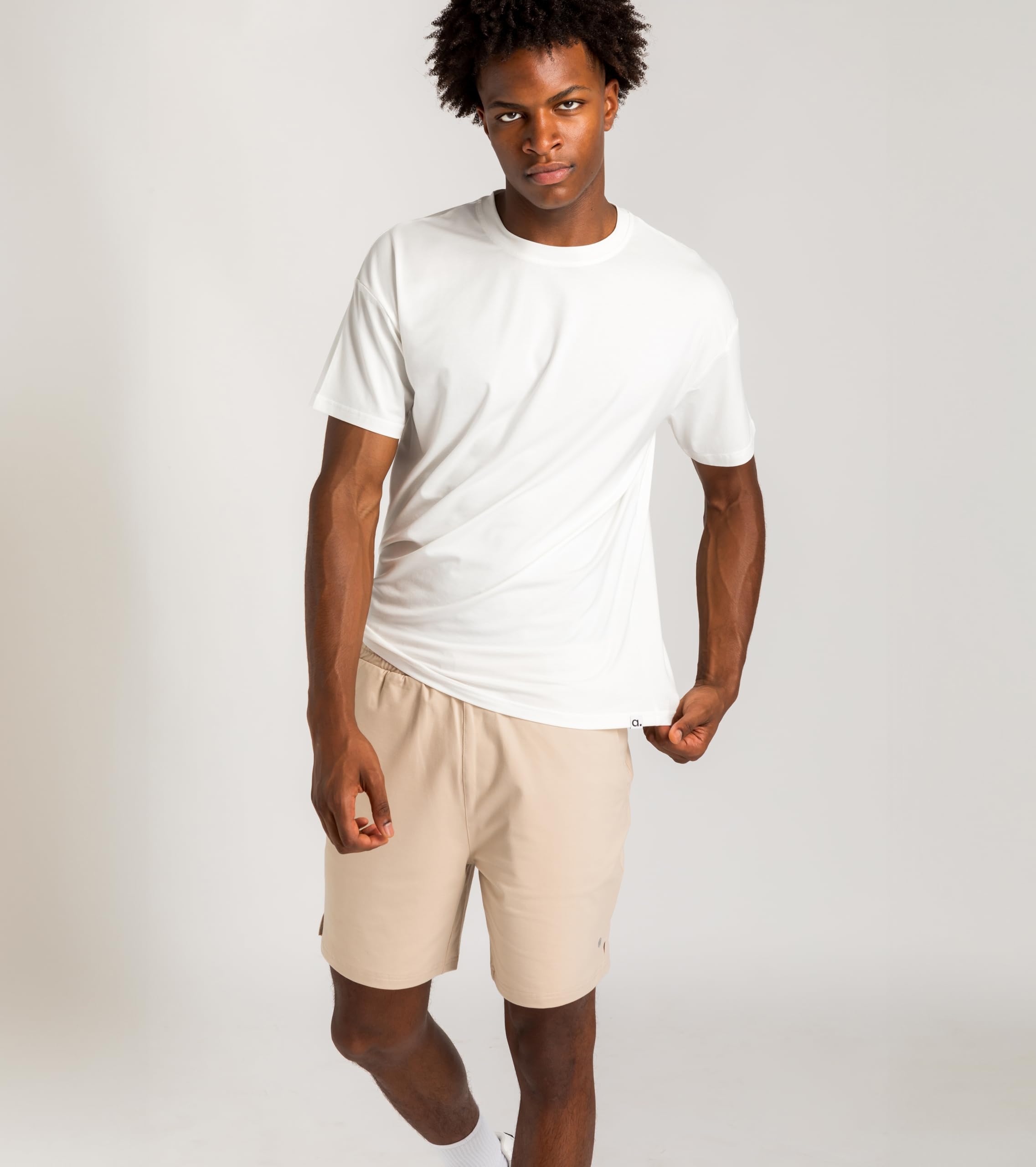 T-Shirt pour Hommes – Tee-Shirt à Manches Courtes à Col Ras du Cou en Coton Basique, à la Coupe Décontractée pour Course, Gym, Séances d'entraînement, Détente