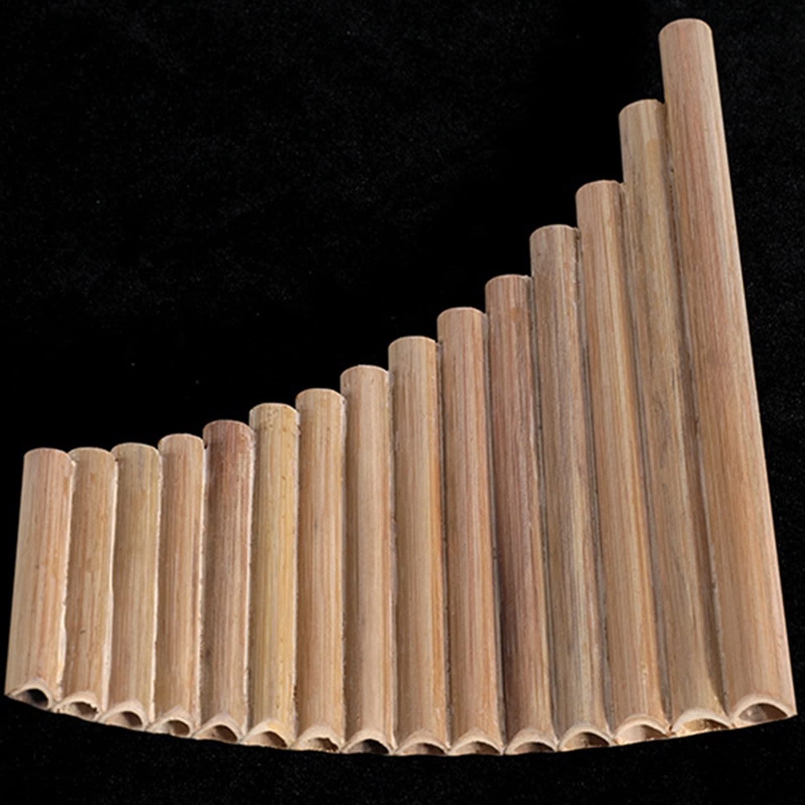 TSTS Flauta Pan Estudiantes Instrumento De Viento De Viento Hecho A Mano Flute 15 Tubos De Bambú Natural Panpipe G PanPipe