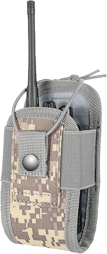Miniatura 7 de FRTKK Soporte de radio táctico, funda de radio Molle, funda universal para radio, bolsa de radio militar resistente para policía, bombero, chaleco