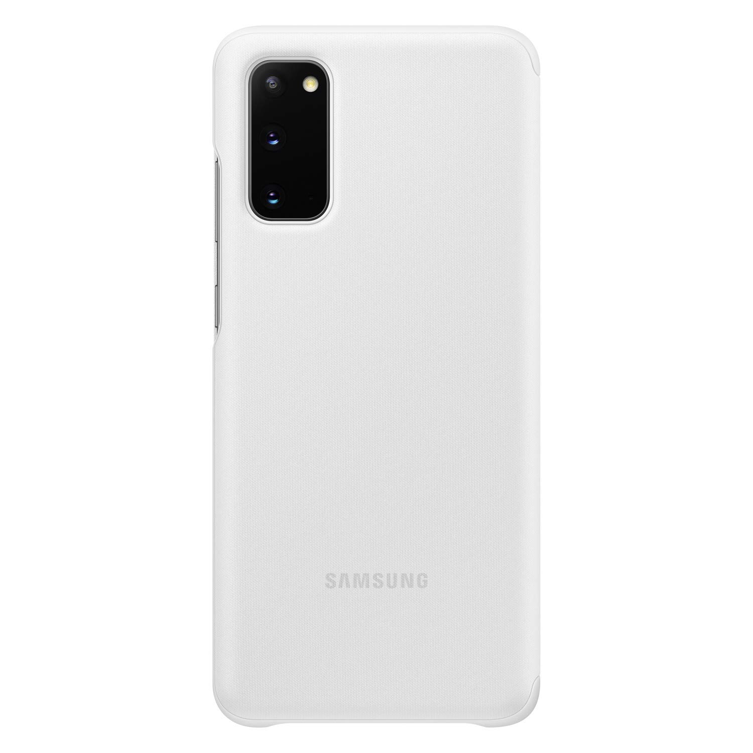 Samsung Clear View Smartphone Cover EF-ZG980 für Galaxy S20 | S20 5G Flip Cover, Handy-Hülle, extra-dünn, stoßfest, Schutz Case, weiß - 6.2 Zoll