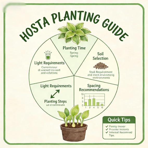 Mixed Hosta: A Variety of Leafy perennials, a Colorful Selection for Shady Gardens/That Grow Fast/Golden Jade Carving-6 Roots-B