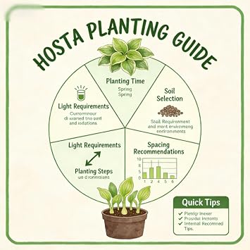 Mixed Hosta: A Variety of Leafy perennials, a Colorful Selection for Shady Gardens/That Grow Fast/Golden Jade Carving-6 Roots-B