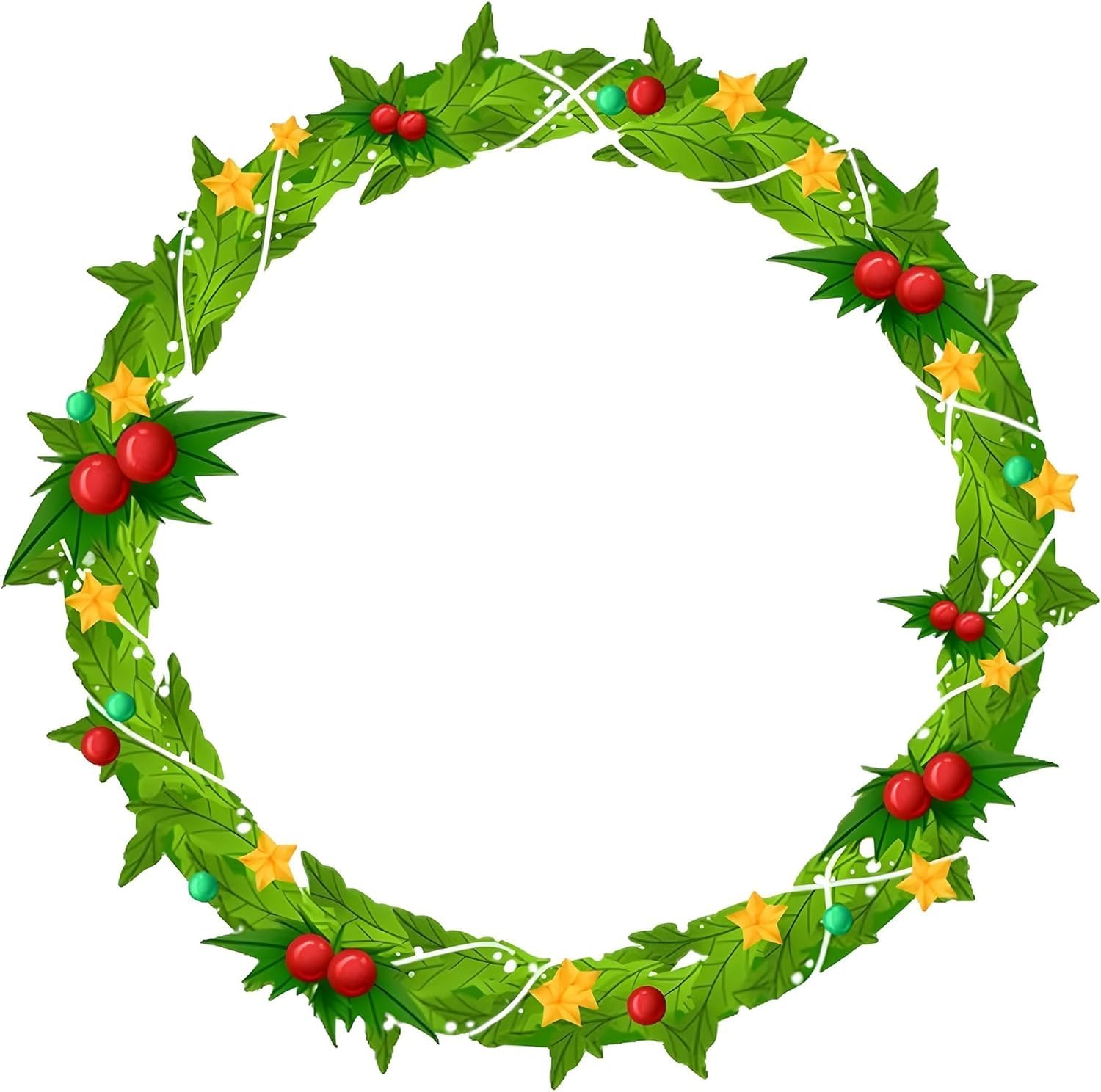 Custom Logo Stickers - Design Your Own Personalized Labels with Text, Image, & Photo - Waterproof, UV Protected, Fade & Heat Cold Resistant - Pack of 100 (Wreath 18, 100mm)